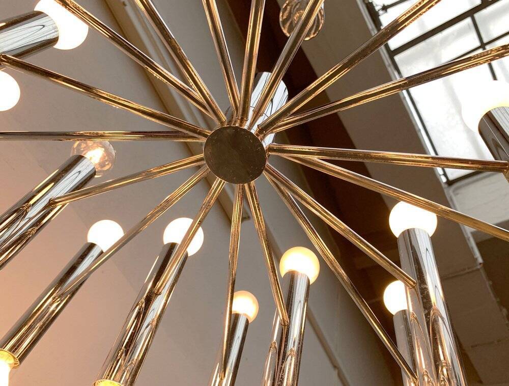German lustre from the mid-century space age by Doria Leuchten, 1960s.