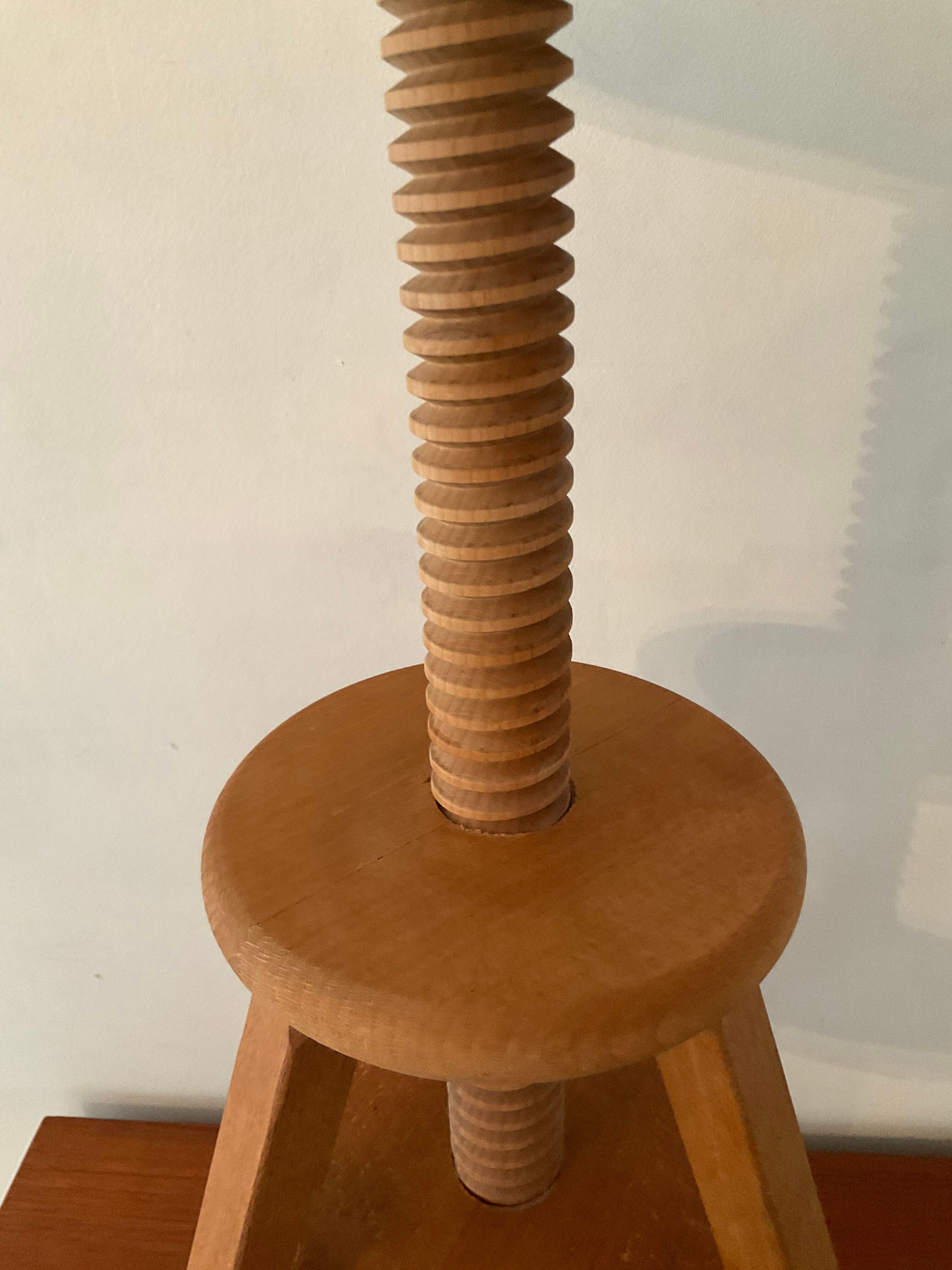 Vintage wooden tripod stool
