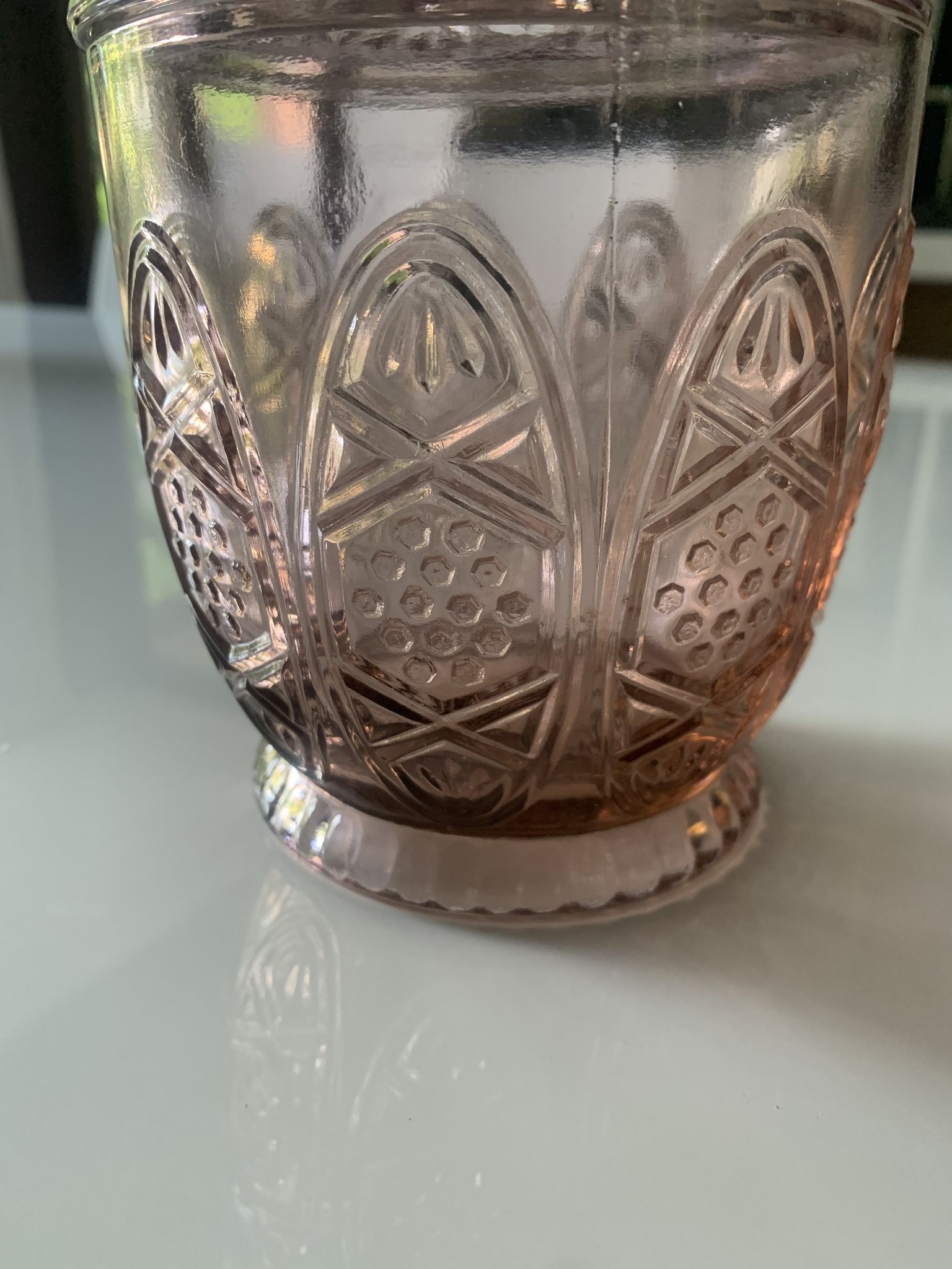 Pink glass candy maker