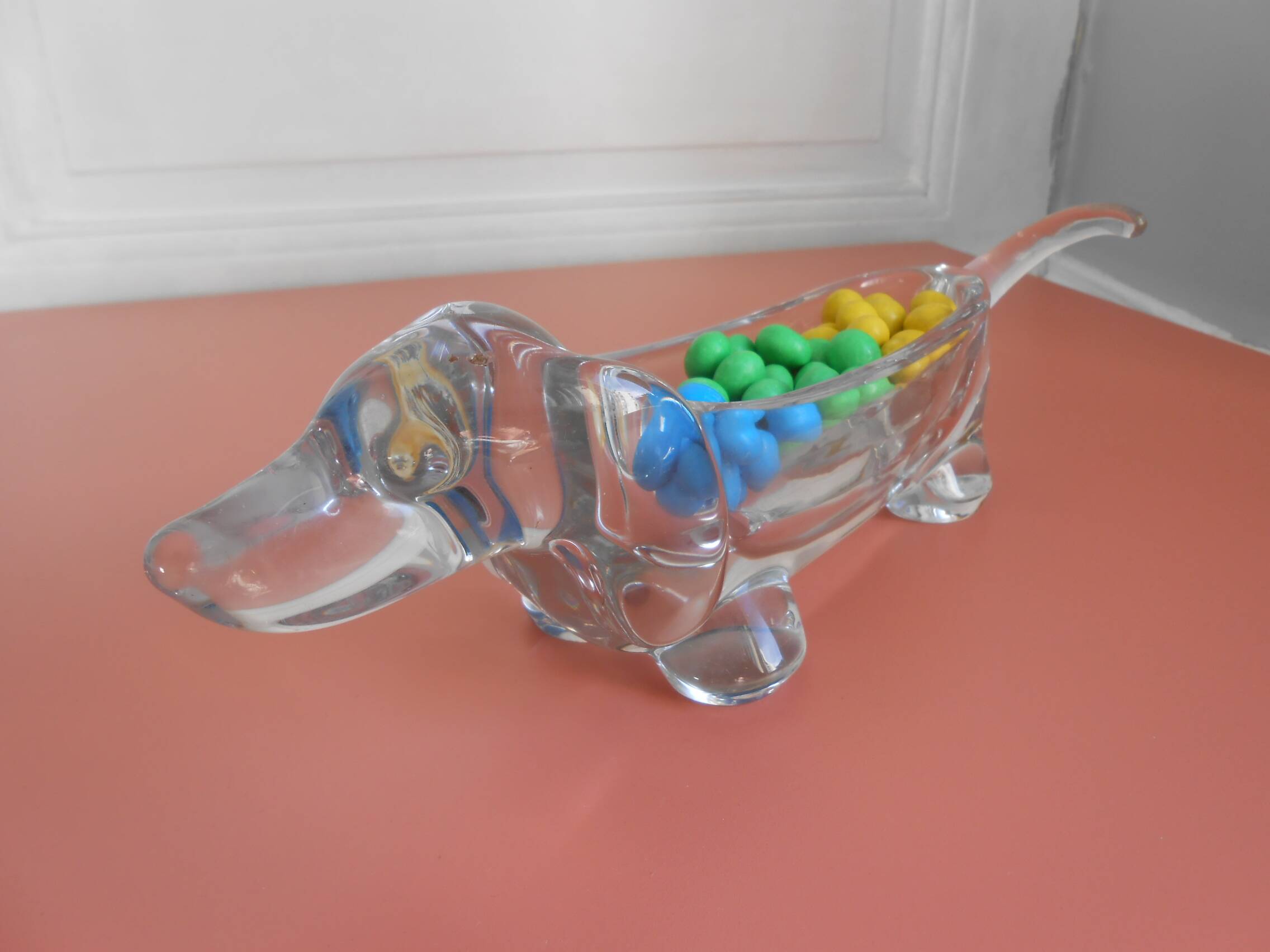 Dachshund crystal pocket tray Art Vannes