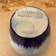 Ancien vase soliflore betschdorf schmitter grès bleu décor fleurs vintage #b647