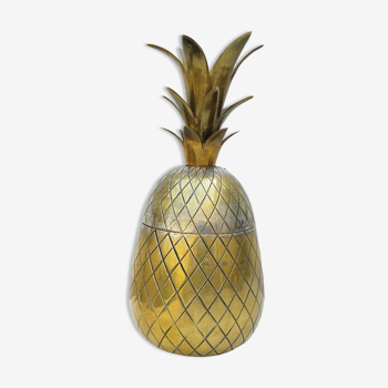 Vintage silver brass pineapple ice bucket