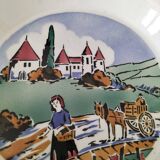 Pair of Saint Amandinoise deep dishes from the 50s