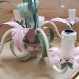 Lustre iron and painted sheet flowers camellias