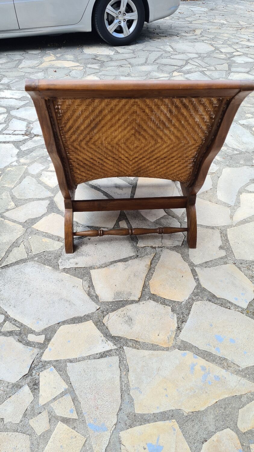 Colonial teak armchair