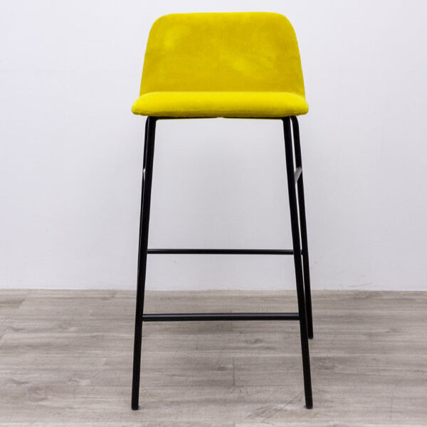 Tabouret haut TrabA' Bardot Met en tissu Jaune