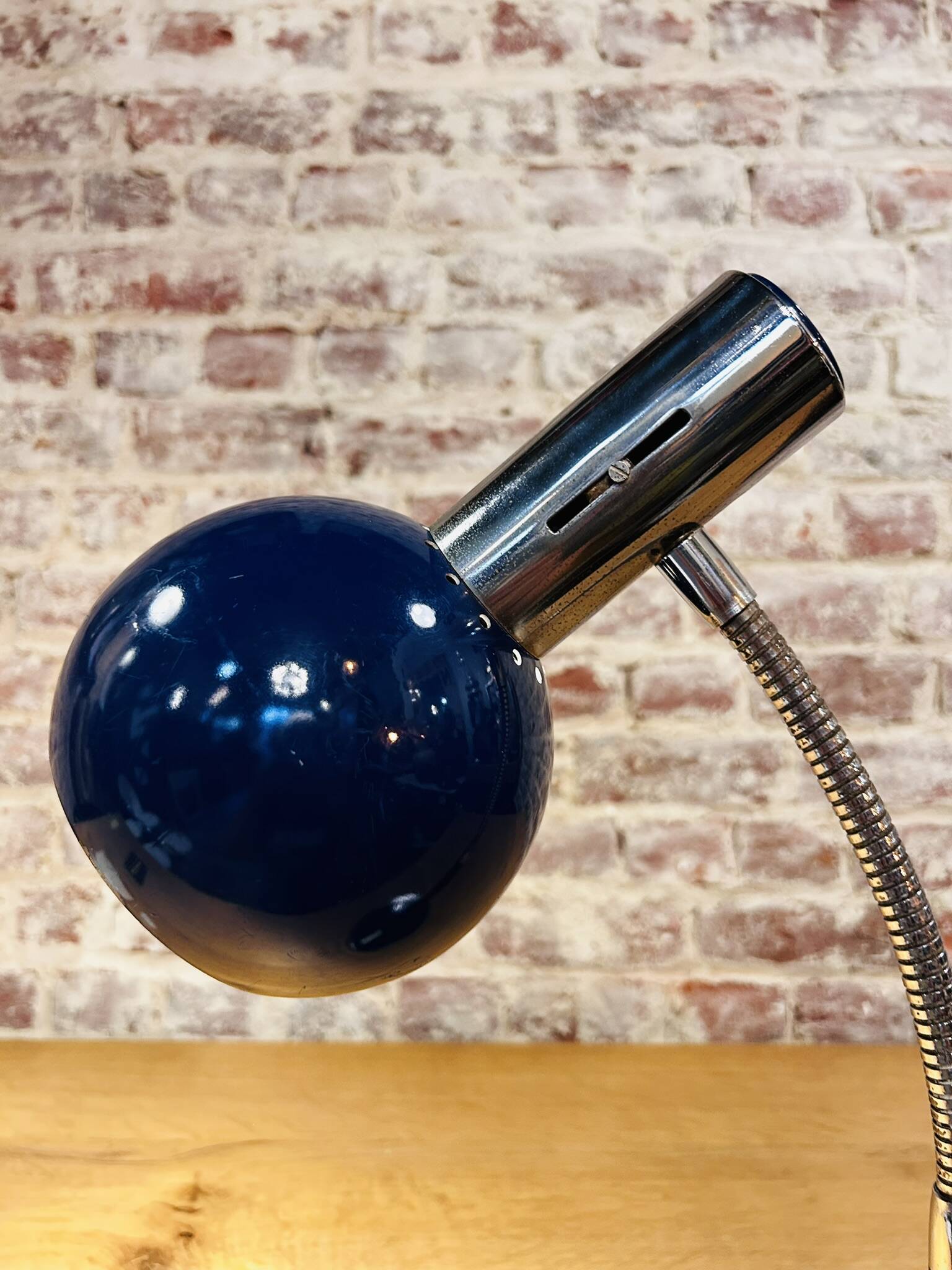 Dark blue vintage desk lamp