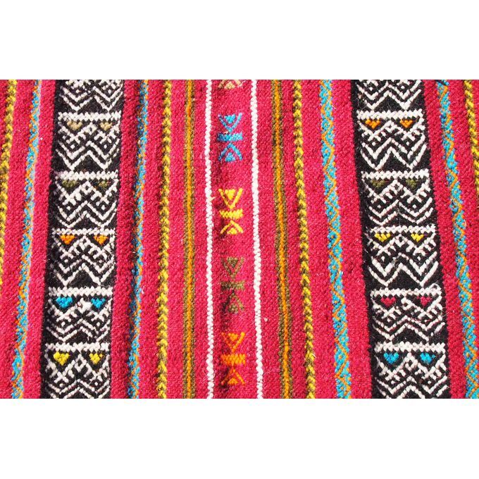 Kilim traditional handmade Berber red carpet 148x72cm