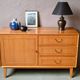 Small Scandinavian buffet from the 50s-60s in light oak.