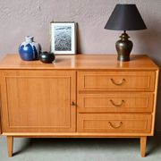 Petit buffet bahut scandinave années 50-60 chêne blond