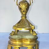 Paire de candélabres anciens en bronze japonisant XIXème