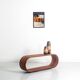 Curved Walnut TV Stand