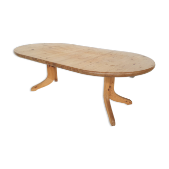 Large pinewood extendable dining table1970's