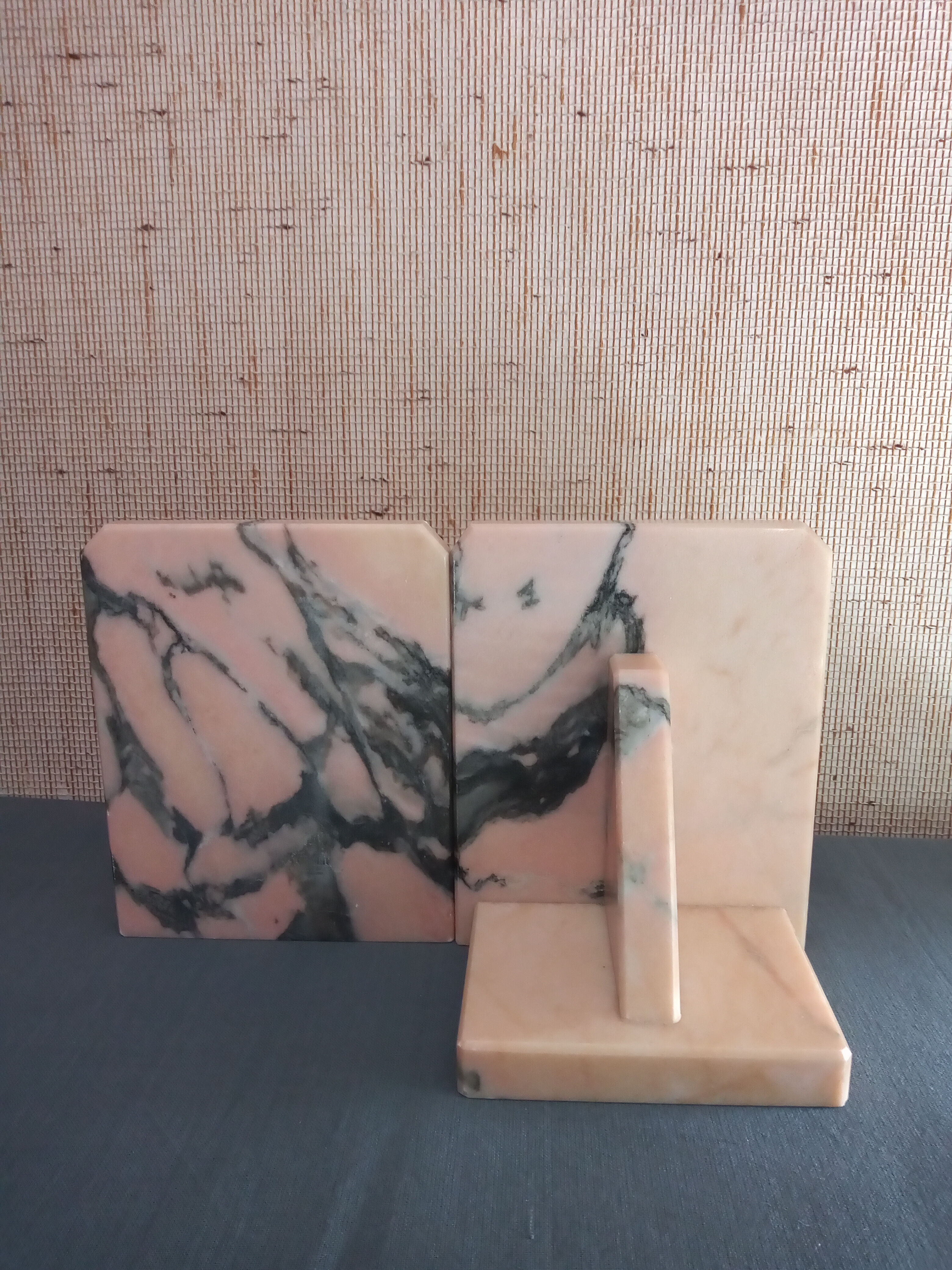 Art Deco marble bookends