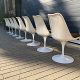 8x original Knoll Tulip dining chairs Eero Saarinen