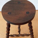 Tripod stool spiral feet