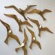 Lot de 7 oiseaux laiton vintage 1960