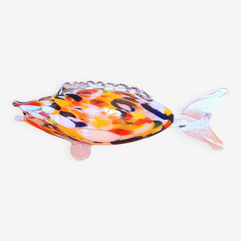 Murano glass fish paperweight 60s
