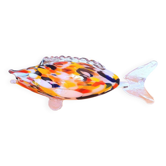 Murano glass fish paperweight 60s