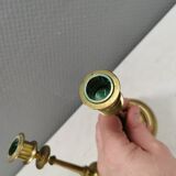 A set of slim vintage brass candlesticks, Denmark 1960-70s.