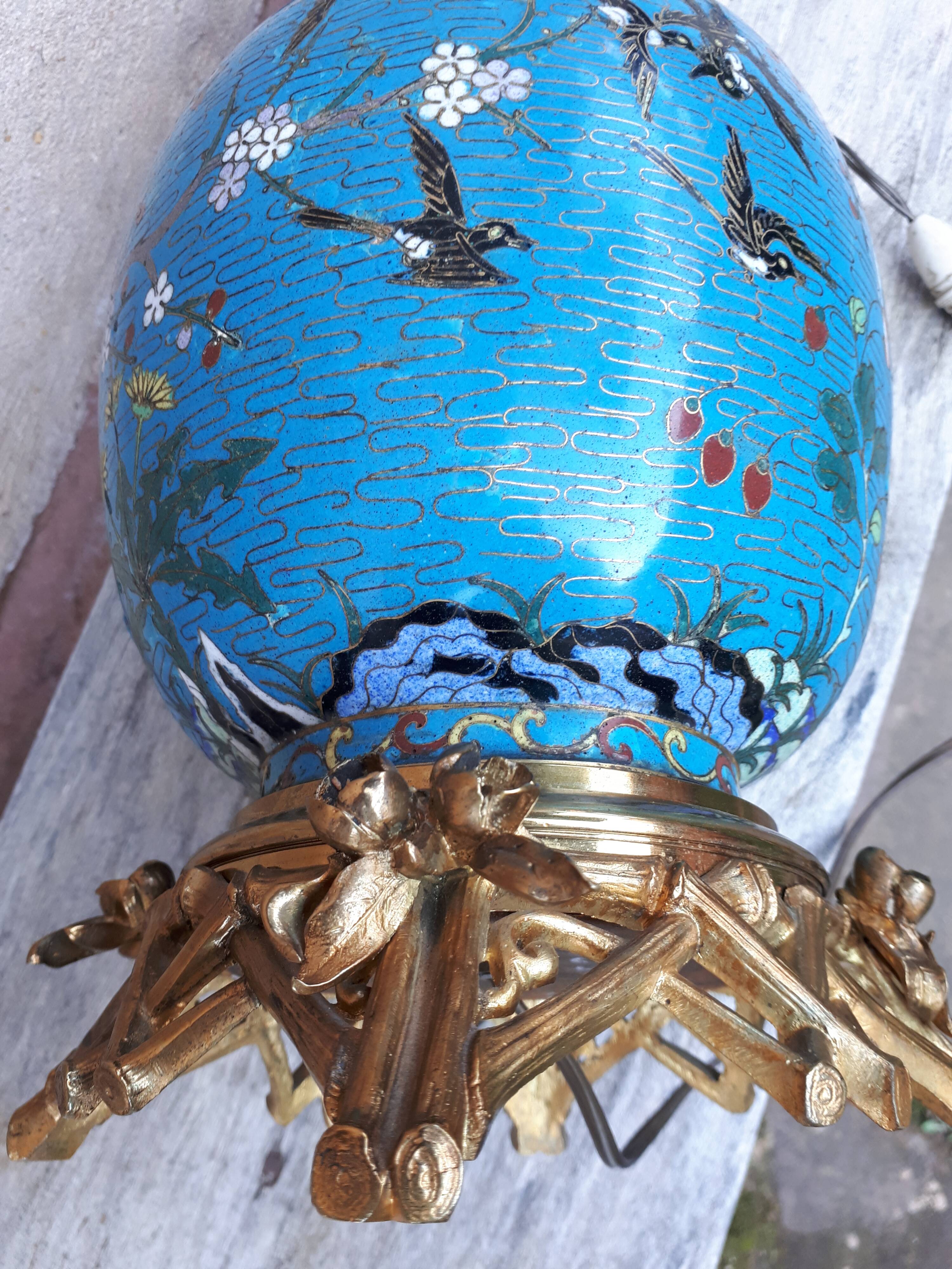 Chinese cloisonné enamel vase, China, late 19th century