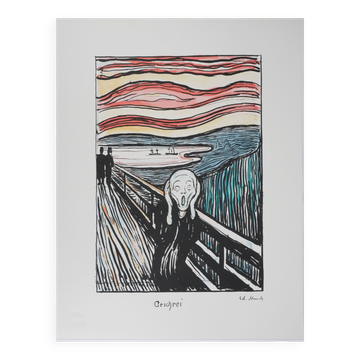 Edvard Munch: The Scream, signed lithograph