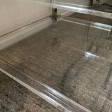 Pierre Vandel coffee table in lucite from the 70s