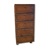 Five-drawer leather carder