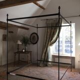Wrought iron canopy bed