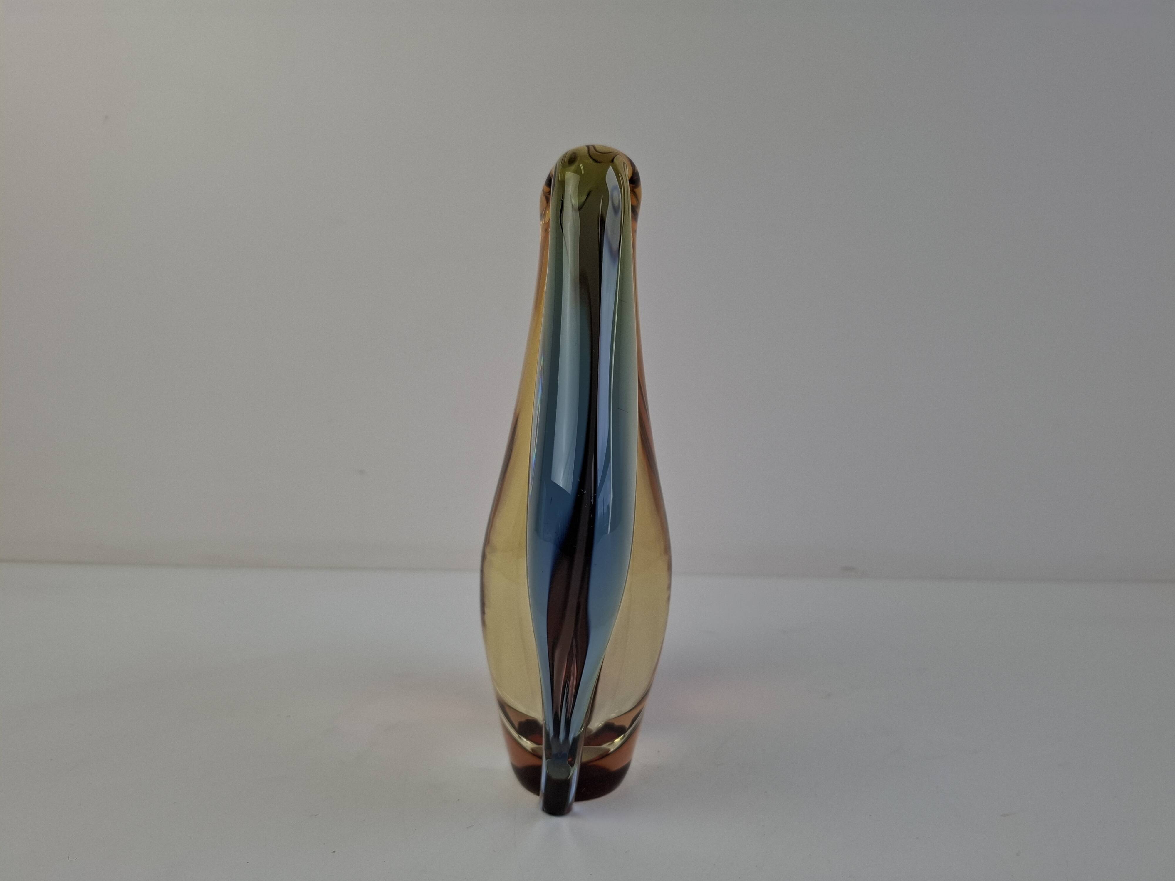 Czech art glass vase by Hana Machovska Mstisov, 1960s