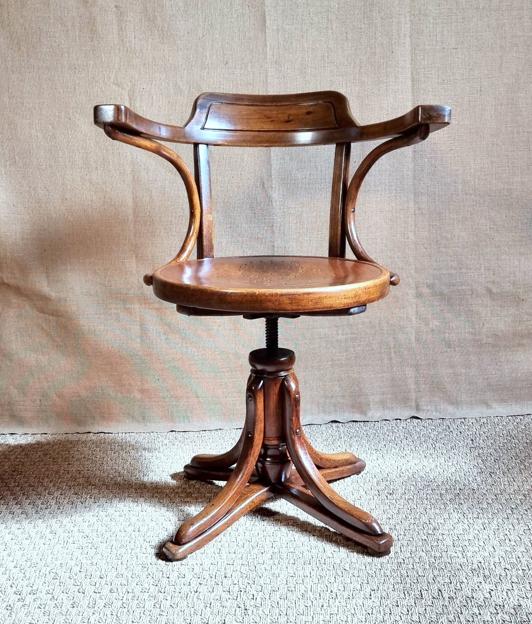 J&J KOHN swivel office chair, early 20th century