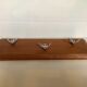 Porte torchons en bois trois doubles crochets aluminium
