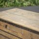 Old wooden sideboard, wooden furniture, brutalist storage furniture