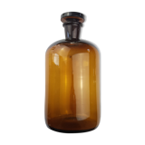 Former laboratory in amber glass bottle