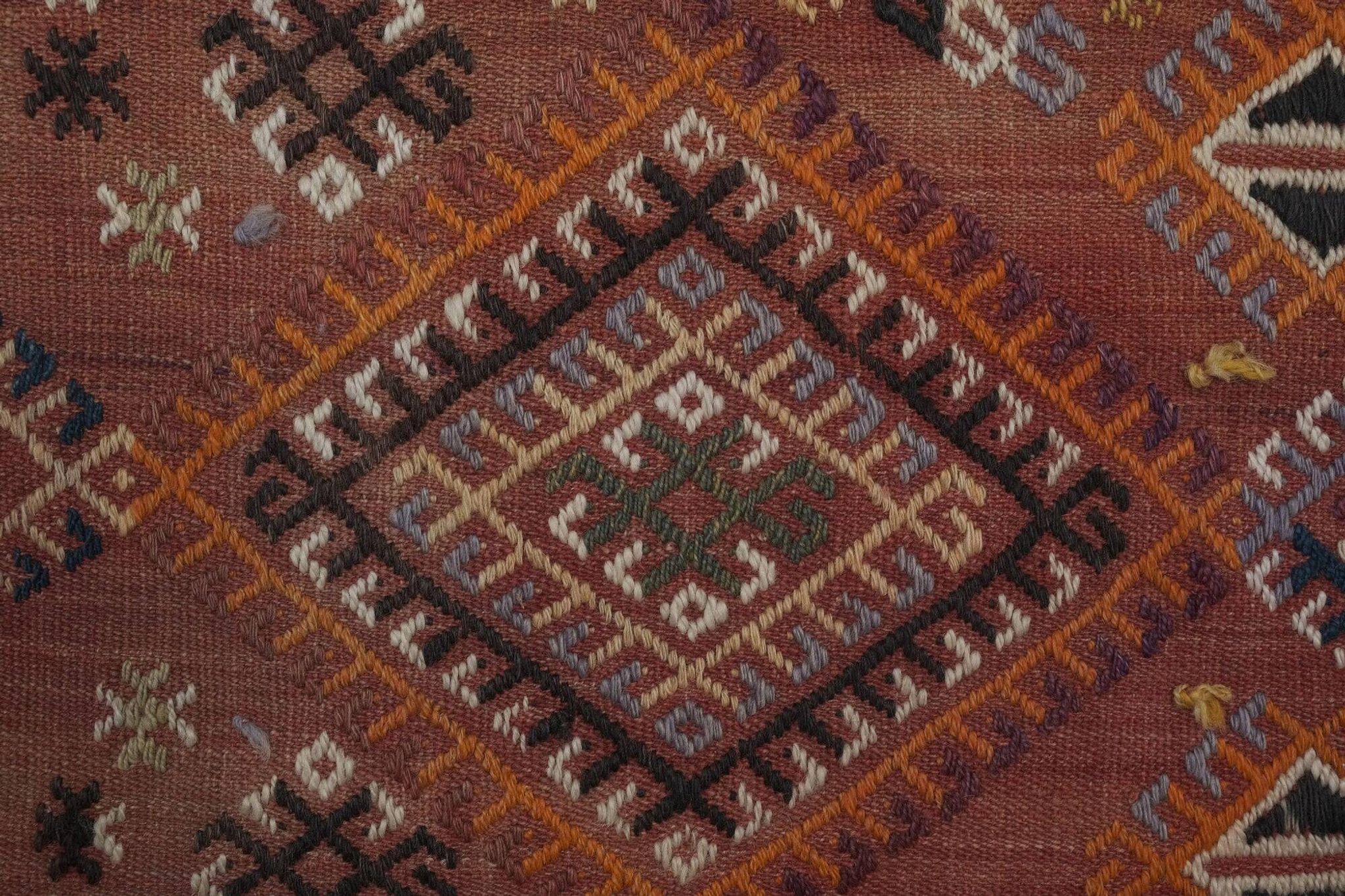 Kilim turc vintage tissé main 156x377 cm