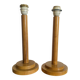 Pair of vintage I.M.T. wooden lamps from the 70s/80s.