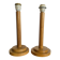 Pair of vintage I.M.T. wooden lamps from the 70s/80s.