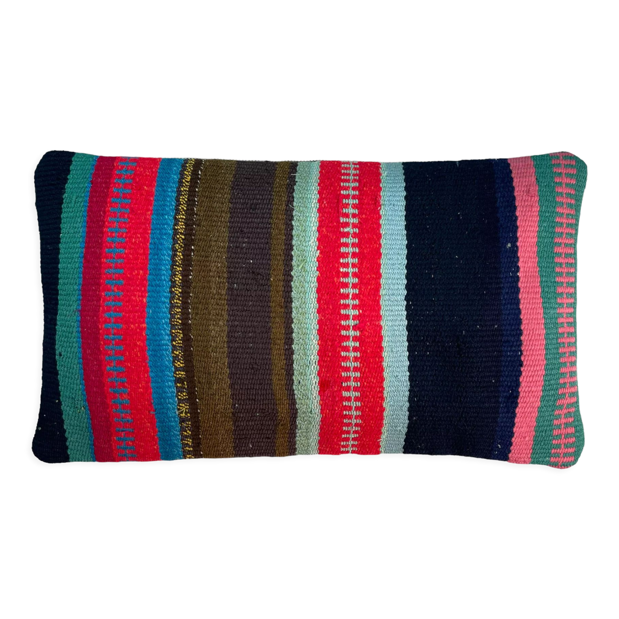 Vintage turkish kilim cushion cover 30x50cm