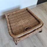 Vintage rattan folding picnic chair