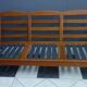 Teak and Green fabric Danish 3 seat sofa 1960s