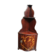 Etagère encoignure en marqueterie de fleurs XVIII