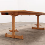 Stokke Dining room set large table with 8 chairs design Peter Opsvik, 1990