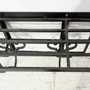 Art Deco wall coat rack in hammered wrought iron, 20th century.