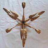 Gold metal ceiling light