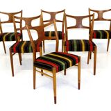 Set of 6 teak chairs, Denmark, 1960