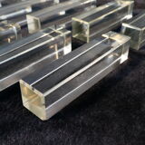 12 Door rectangular vintage glass knives 50s