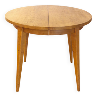 Table à manger ronde extensible du milieu du siècle, Espagne, années 1950