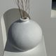 Handcrafted terracotta ball vase painted white H:24 D:26