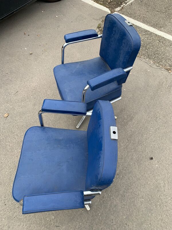 Lot de 2 fauteuils de coiffeur