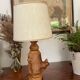 Lamp foot made of vintage olive wood